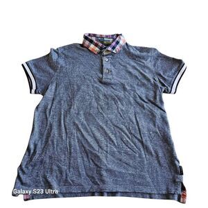 Ted baker London mens Sz 3 US Small multicolor heathered gray polo golf shirt